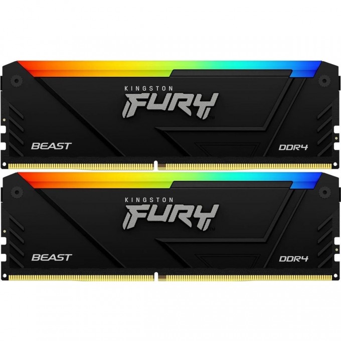 Оперативная память 32Gb DDR4 2666MHz KINGSTON FURY BEAST RGB () (2x16Gb KIT) KF426C16BB12AK2/32