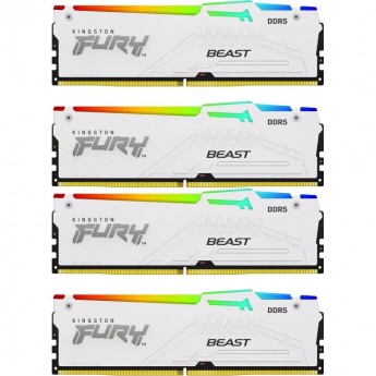 Оперативная память 64Gb DDR5 5200MHz KINGSTON FURY BEAST WHITE RGB (KF552C40BWAK4-64) (4x16Gb KIT) Оперативная память 64Gb DDR5 5200MHz KINGSTON FURY BEAST WHITE RGB (KF552C40BWAK4-64) (4x16Gb KIT)