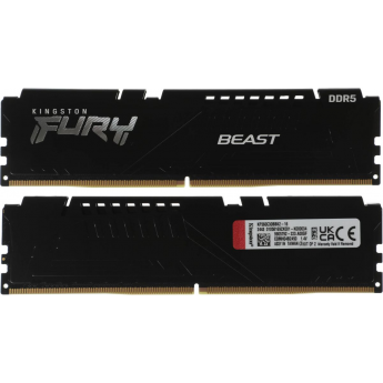 Память оперативная KINGSTON FURY BEAST BLACK XMP 16GB 6000MT/s DDR5 CL30 DIMM (Kit of 2) Память оперативная KINGSTON FURY BEAST BLACK XMP 16GB 6000MT/s DDR5 CL30 DIMM (Kit of 2)