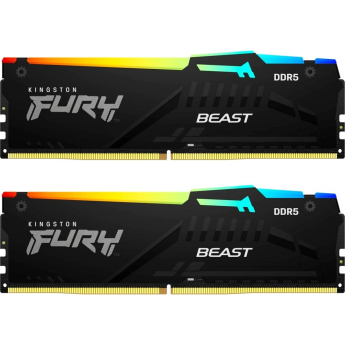 Память оперативная KINGSTON FURY BEAST RGB XMP 6400MT/s 32GB DDR5 CL32 DIMM Память оперативная KINGSTON FURY BEAST RGB XMP 6400MT/s 32GB DDR5 CL32 DIMM