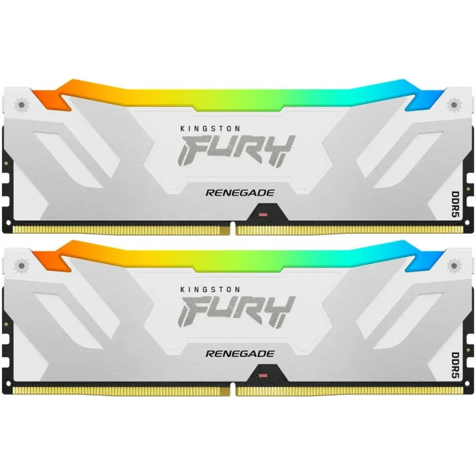 Память оперативная KINGSTON FURY RENEGADE RGB WHITE XMP 32GB 7200MT/s DDR5 CL38 DIMM KF572C38RWAK2-32